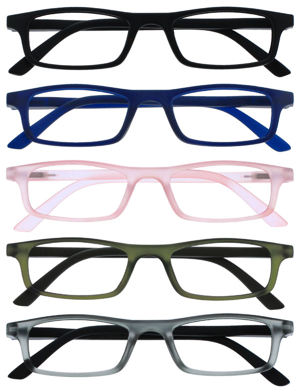 OPULIZE TED Reading Glasses Lightweight Matt Frame Mens Womens Spring Hinges R17