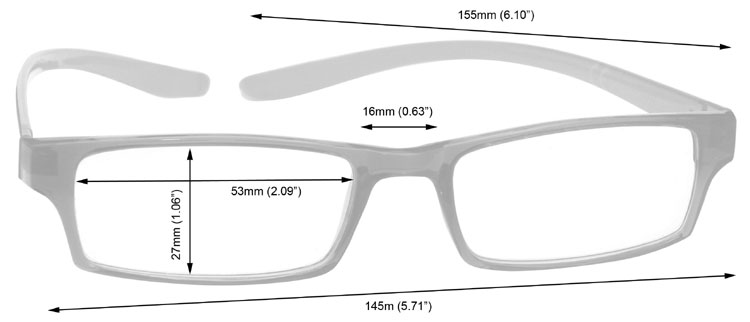 Reading Glasses Dimensions 20