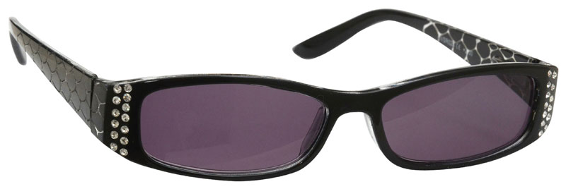 Black Diamonte Designer Style Sun Readers Reading Glasses Womens Ladies UVSR028