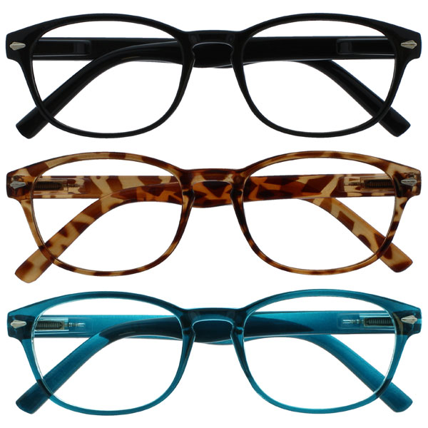 Opulize JAY Reading Glasses 1950's Style Mens Womens Spring Hinges R76